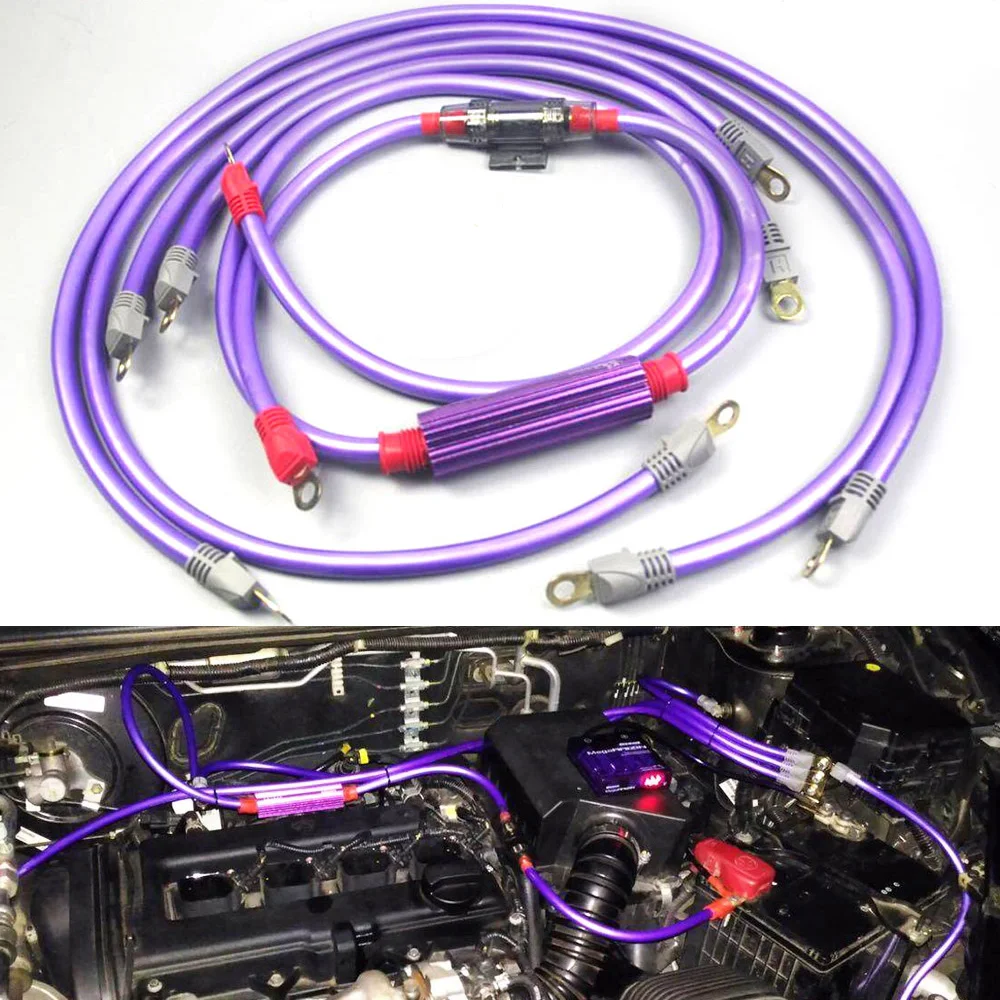 

Car Grounding Cable Universal Charging Power Booster Cable & Alternator Cable System Modification Kit Car Accessories