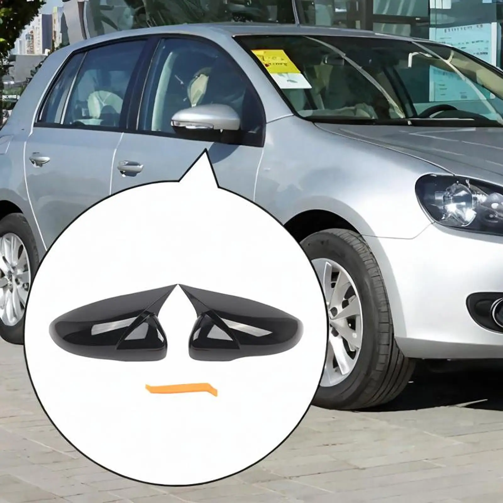 

2Pcs Side Mirror Cover Caps Rearview Mirror Caps Easy Installation Replace Decor