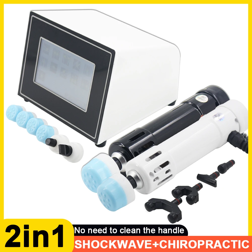 

250mj Shockwave Therapy Machine For Pain Relief Joint 2in1 Chiropractic Adjustment Shock Wave Massager ED Treatment