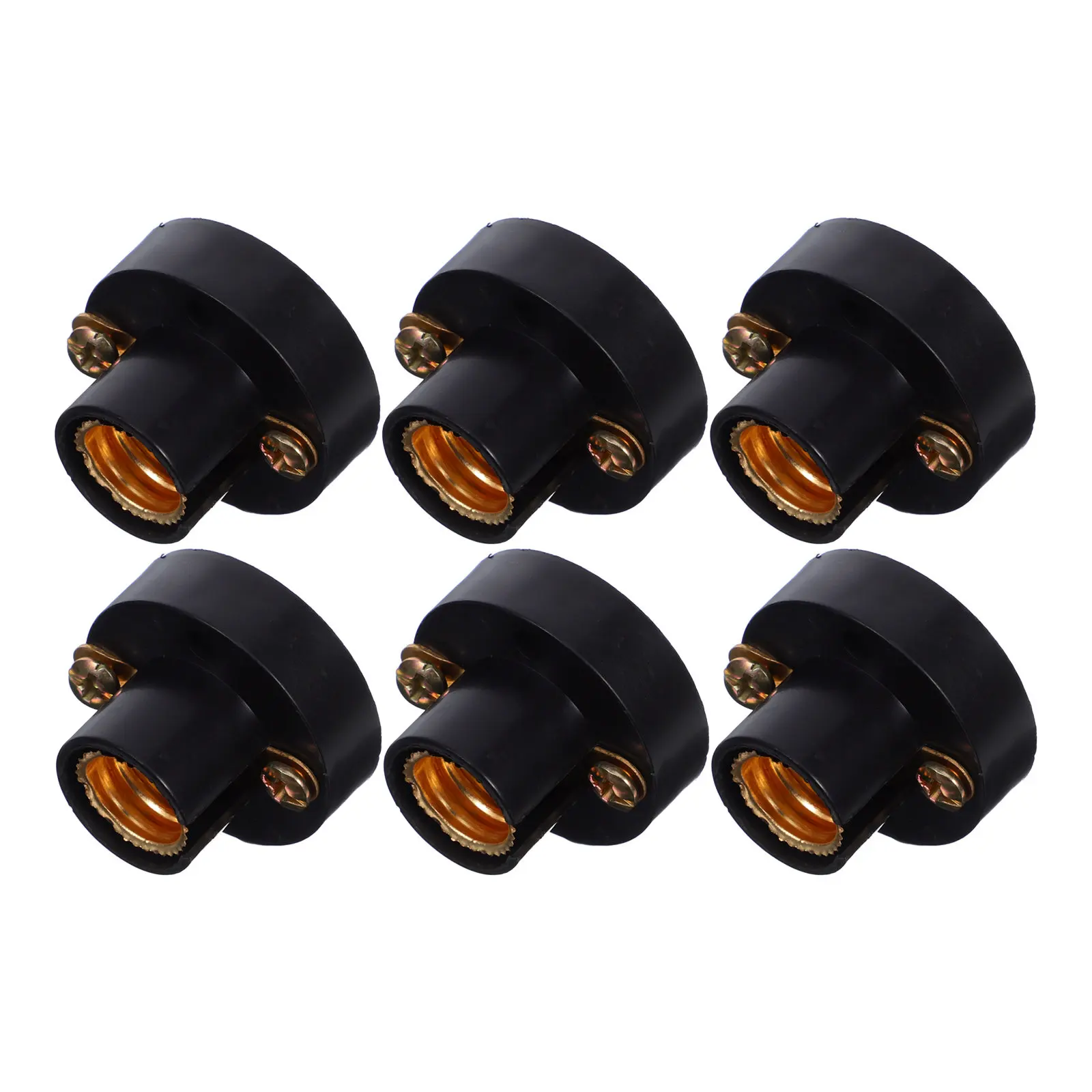 

Набор из 6 черных лабораторных патронов E12 с плоской головкой, миниатюрные круглые основания для лампочек, для экспериментов по освещению и DIY-проектов