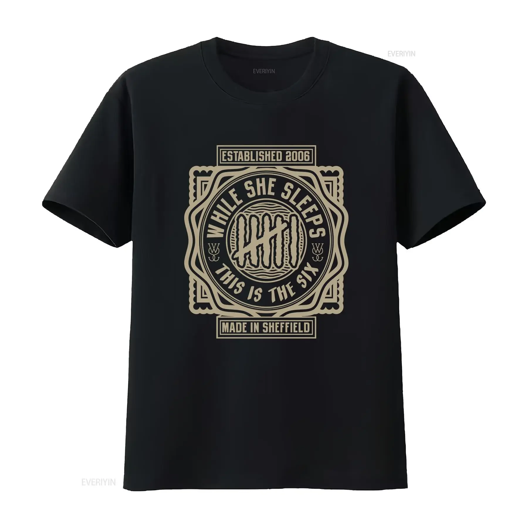 While She Sleeps T Shirt This is Six vintage Washed designer clothes Stretched streetwear Slightly Stylish Breathable Casual