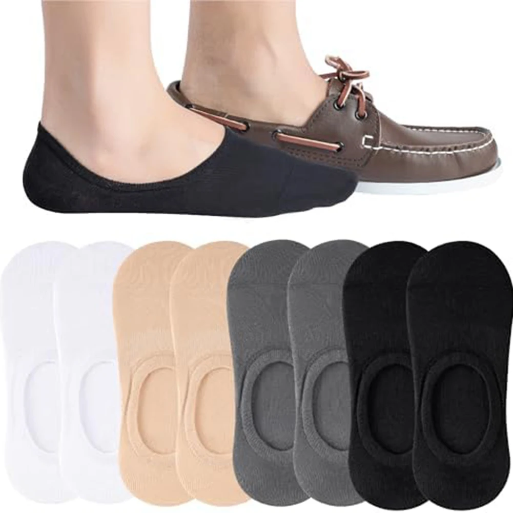 

Спортивные дышащие мужские носки-лодочки, силиконовые противоскользящие короткие носки с неглубоким носком, обычные повседневные мужские носки до щиколотки