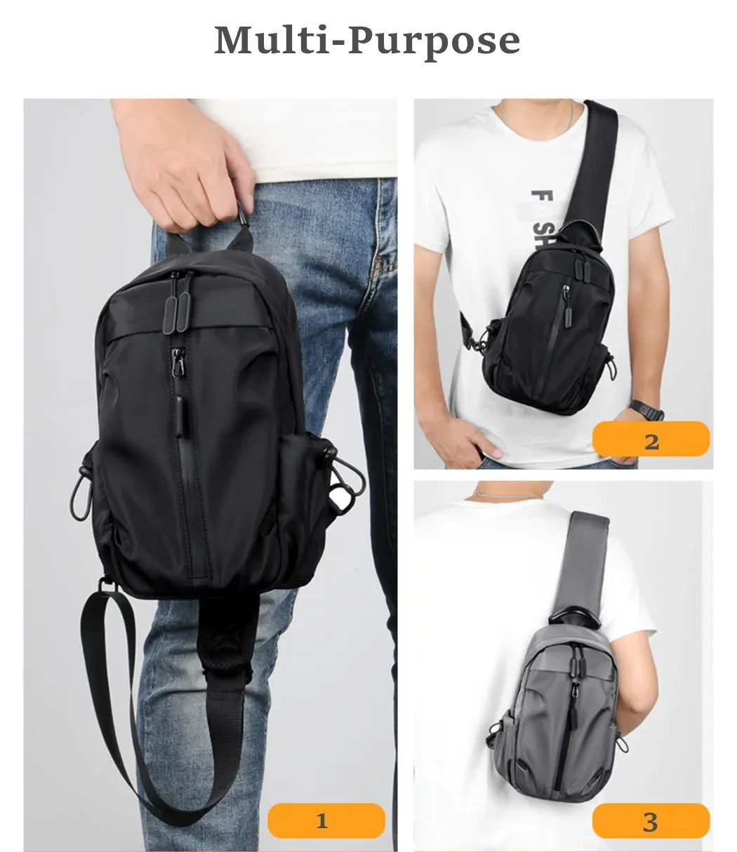 Travel Shoulder Chest Sling Bag Anti-Theft Waterproof Backpack With Usb Charge Unisex Shoulder Crossbody Bags for iPad Mini Bag