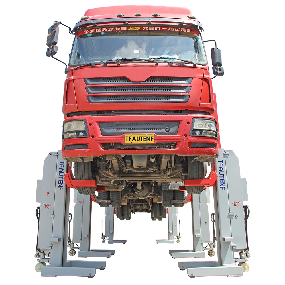 Truck repair and maintenance wireless heavy duty mobile commercial vehicle truck column lift