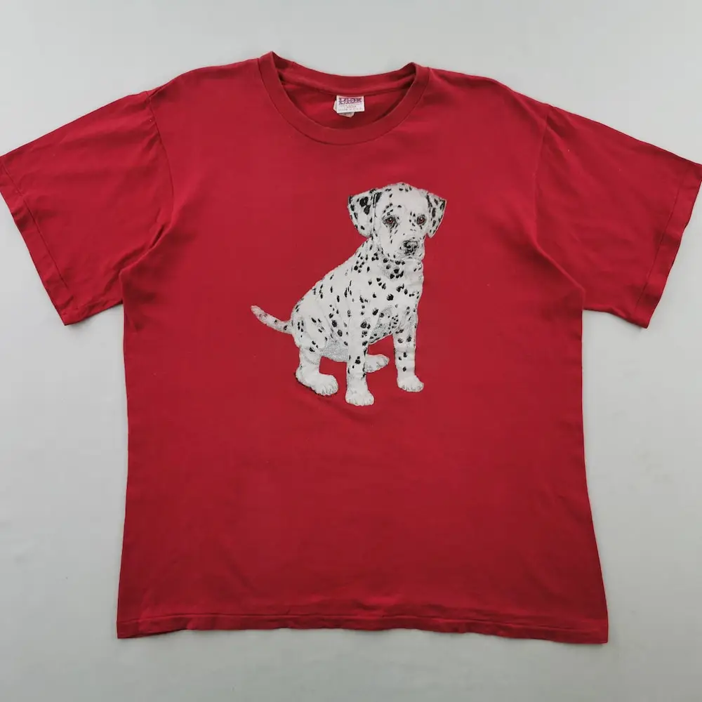 Dalmatian Dog T Shirt Vintage 80'S Art