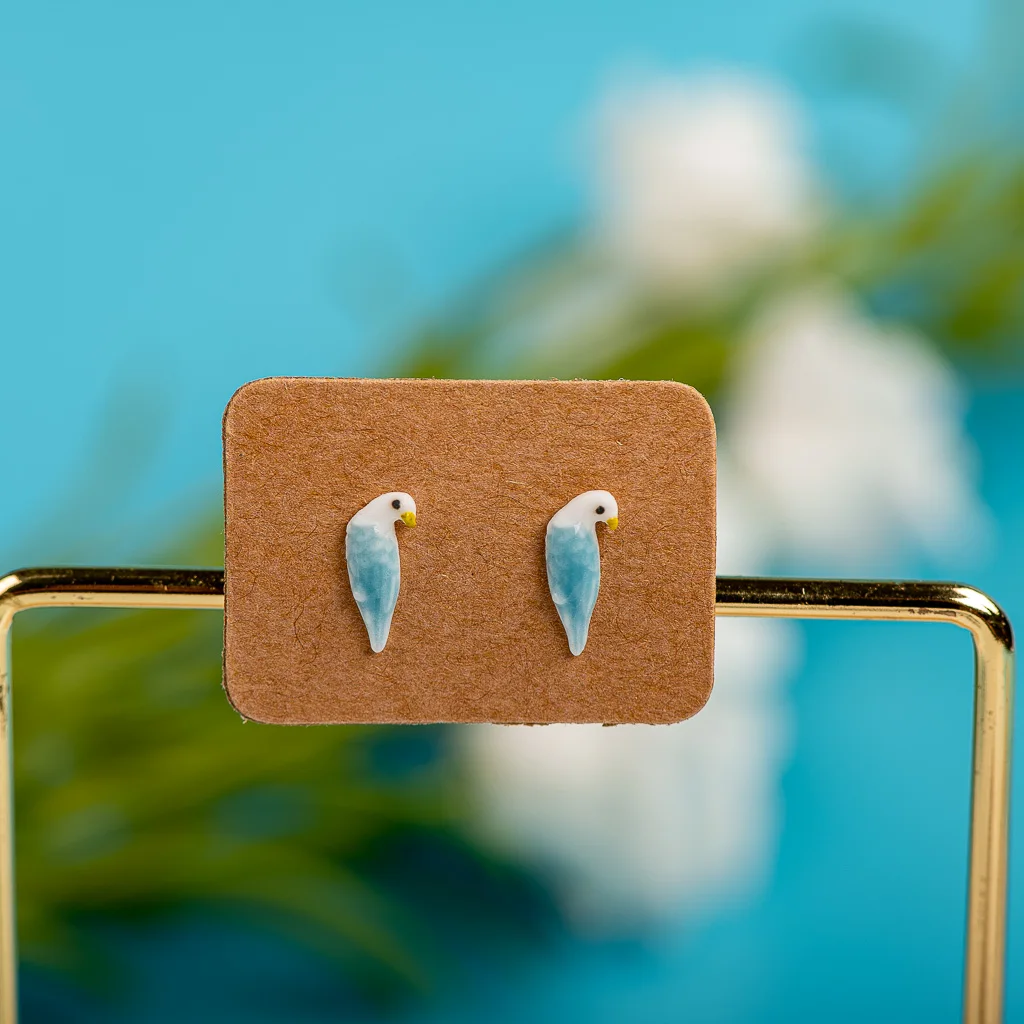 Porcelain Multicolor Ceramic Earrings Anti-allergic Cartoon cute little animal jewelry  #LY526 aretes acero inoxidable mujer