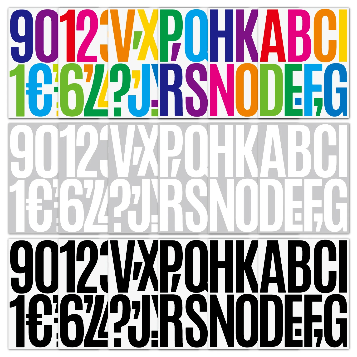 Large 5 Inch Vinyl Letter Number Stickers Waterproof for Birthday Party Home Decor Mailbox Car Window Wall Decals
