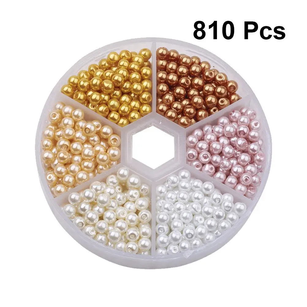 4mm Colorful Glass Spacer Beads for Jewelry Making – Round DIY Beads for Bracelets, Necklaces, Cross Stitch