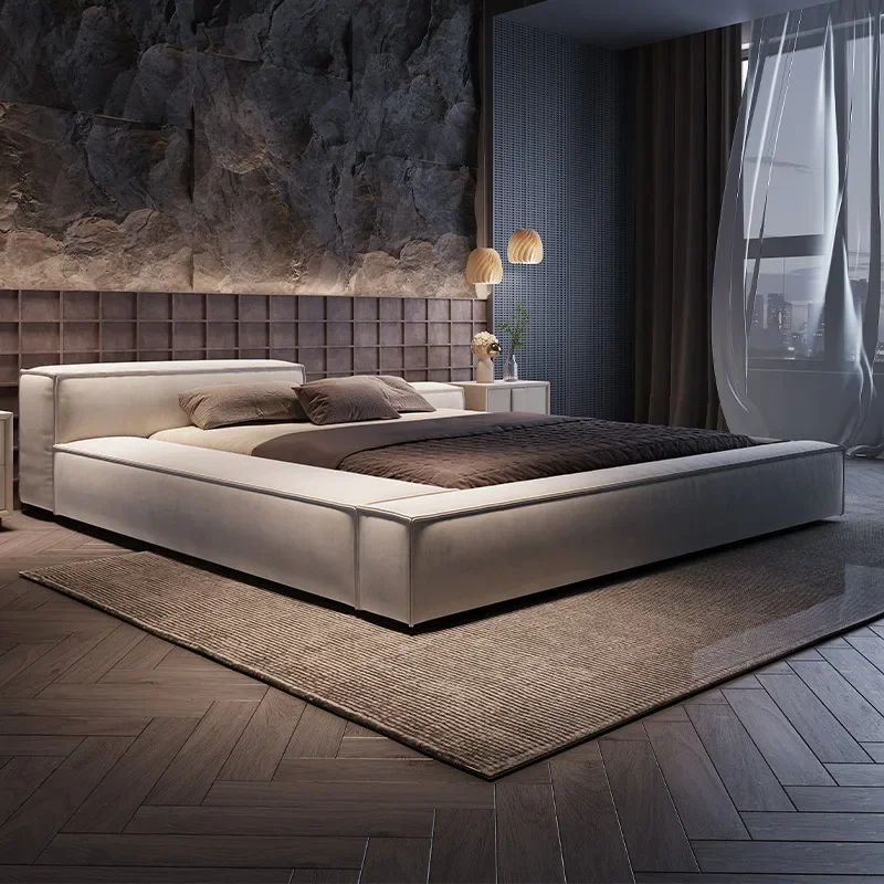 

Minimalist The Bed Industrial Style Fabric Bed Simple Modern Design Bed Room Set Furniture