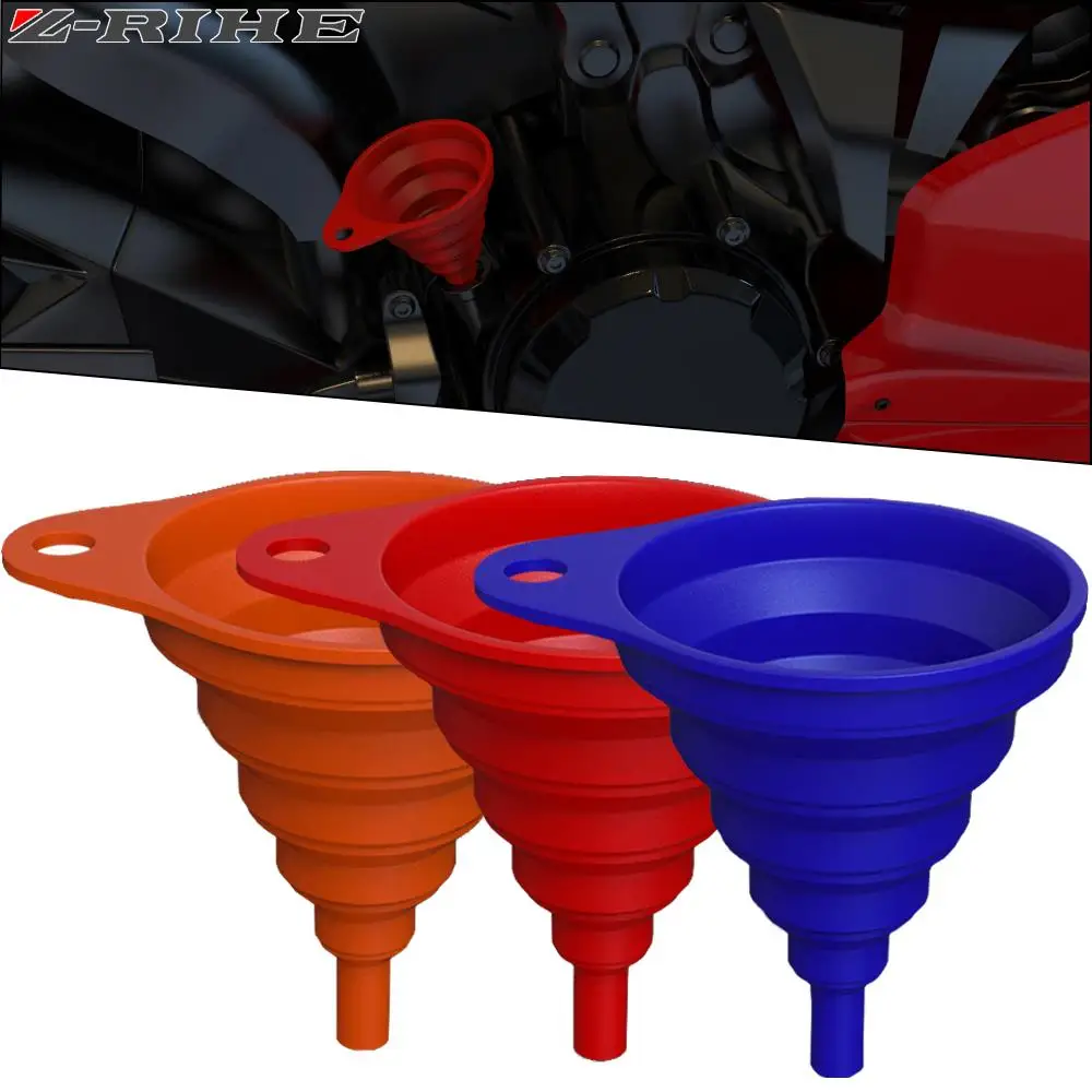

Motorcycle For HONDA VT250 VT600 VT600CD VT750 VT750CD VTR1000 Engine Oil Transfer Funnel Universal Silicone Foldable Portable