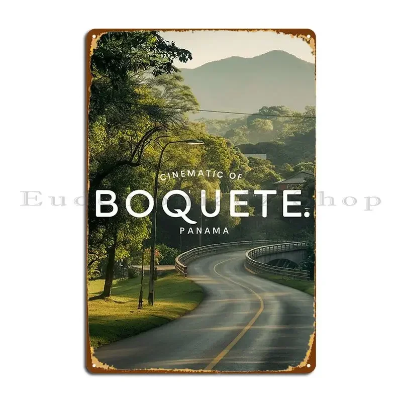 Boquete Panama Metal Sign Garage Mural Iron Wall Decor Plaques Tin Sign Poster