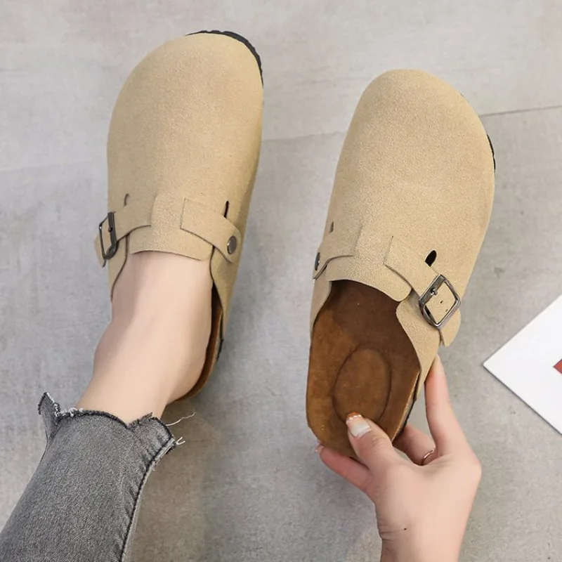 Fashion Shevalues Clogs Women Men Classic Cork Mules Suede Slippers Cork Clogs Slippers Antislip House with Arch Sandals Support