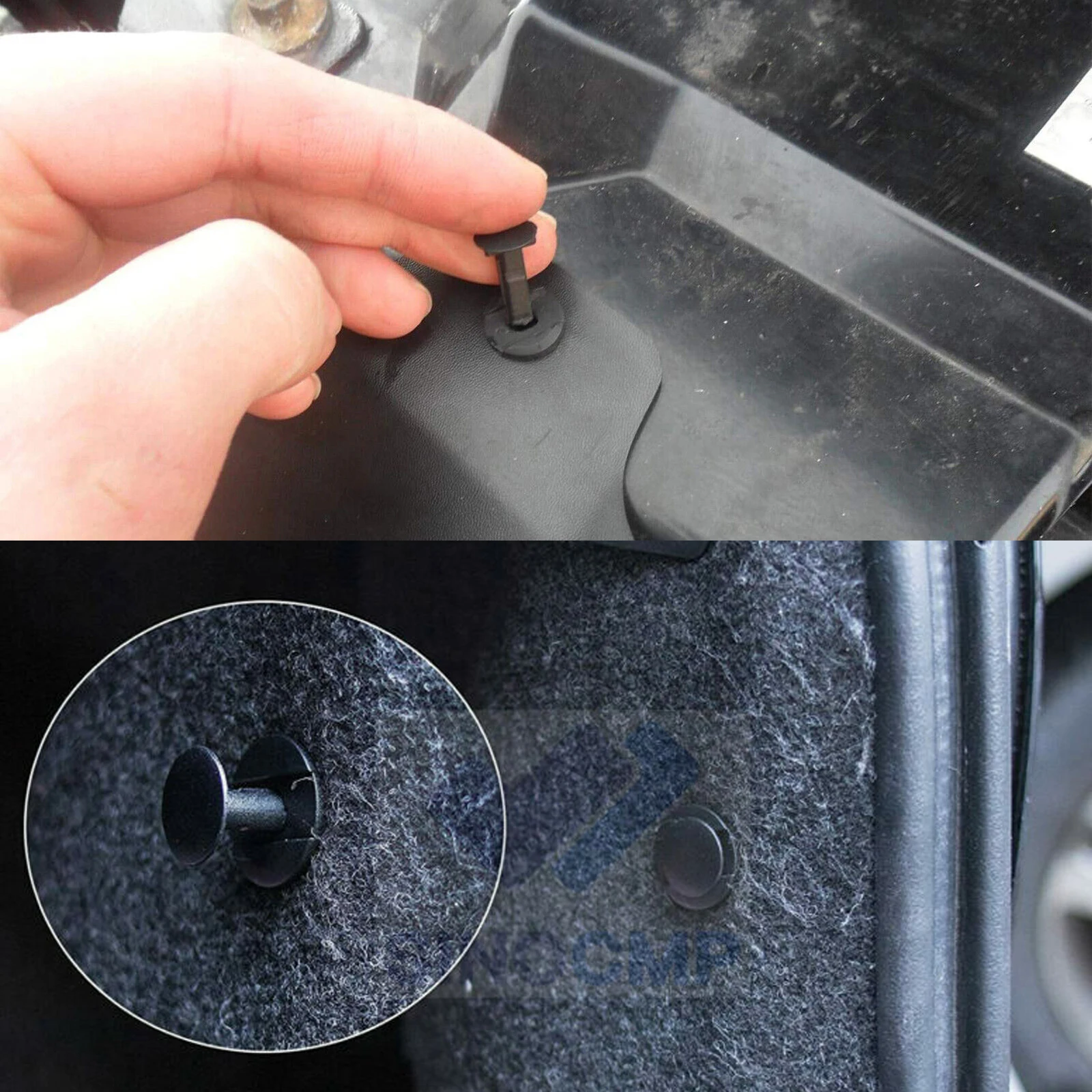 Universal Auto Bumper Fastener, Hole Rivet Retainer, clipe de plástico, empurrar na tampa, Fender, carro Porta Guarnição Painel Clip Assy, 8mm, 100