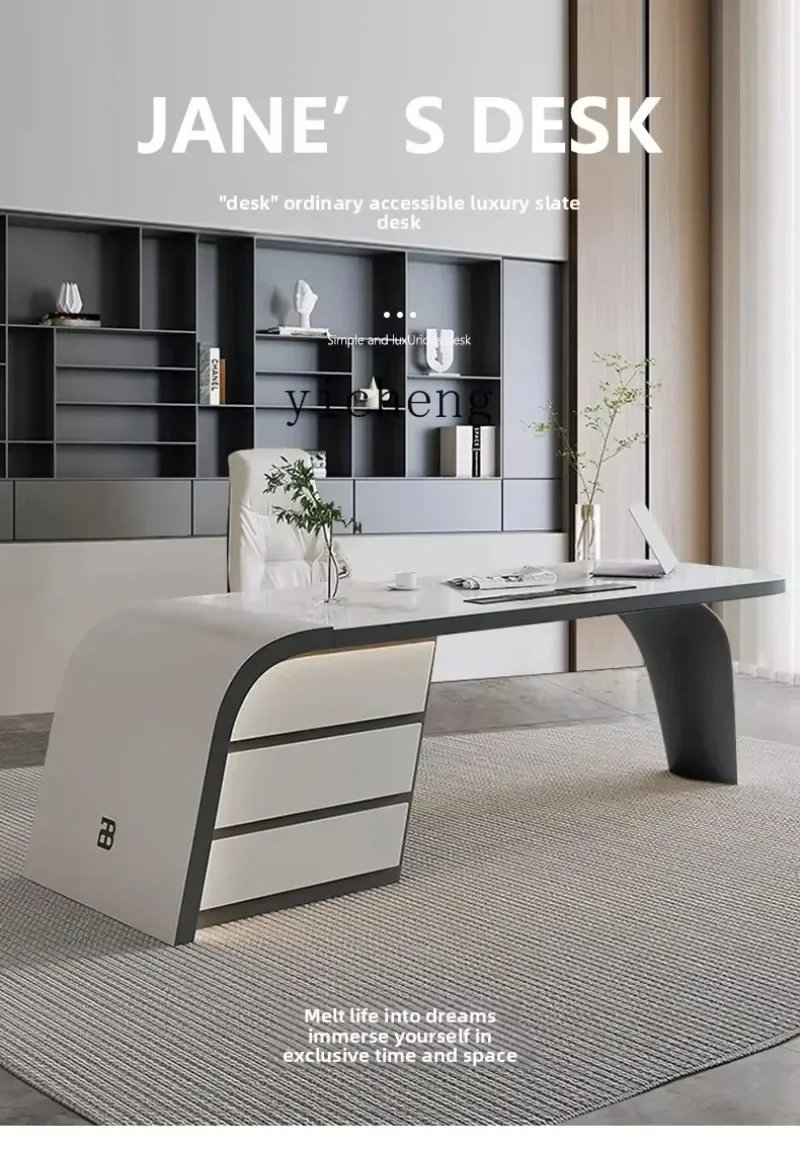 Modern Slate Desk Simple Light Luxury Desk Computer Desk For Home Board TableN20