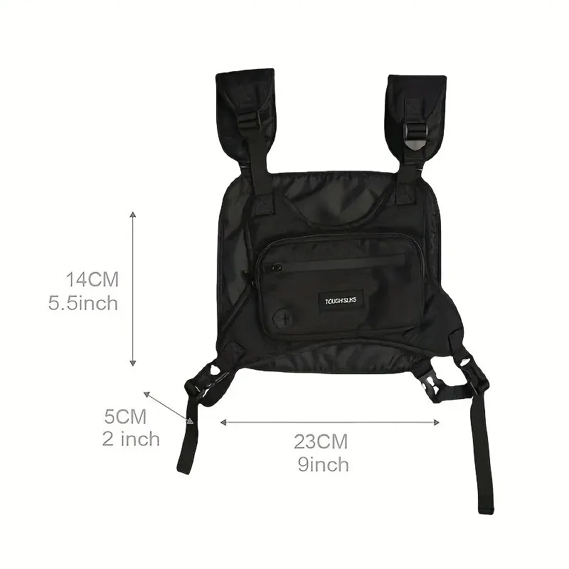 Chest Bag Waist Bag Hip Hop Streetwear Large Capacity Sports Casual Tactical Vest Bags for Men