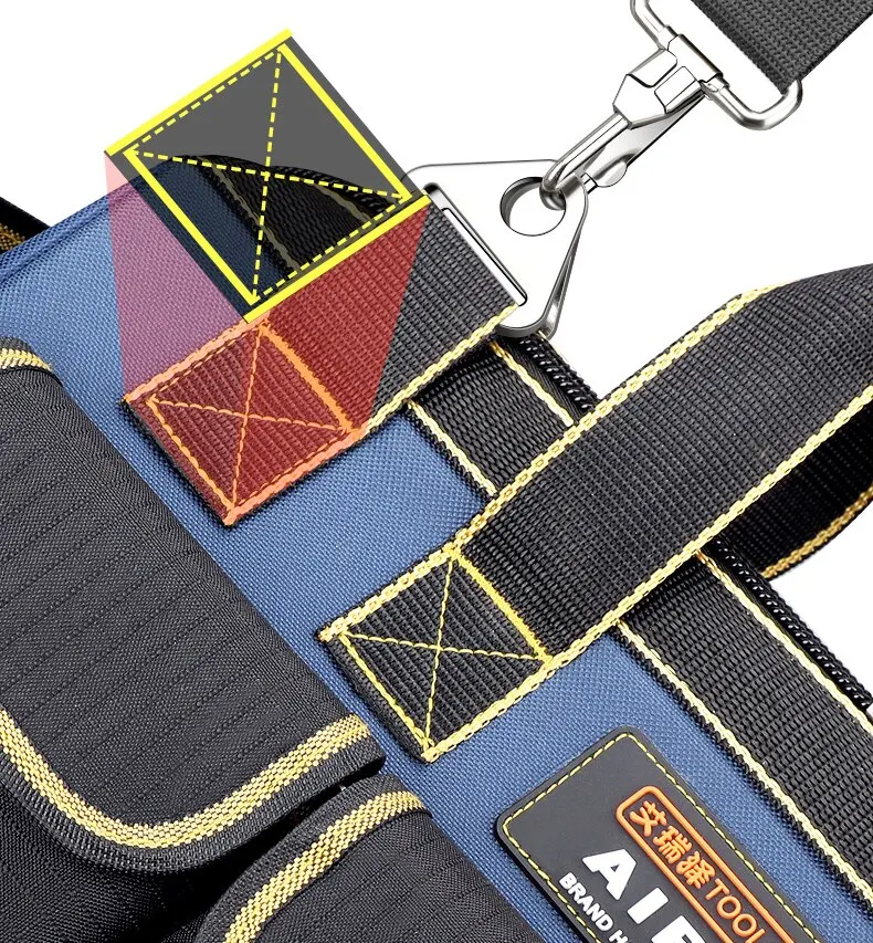 AIRAJ 1680D Multifunctional Tool Bags Oxford Cloth Electrician Bags Waterproof and Wear-Resistant High Capacity Storage Bags
