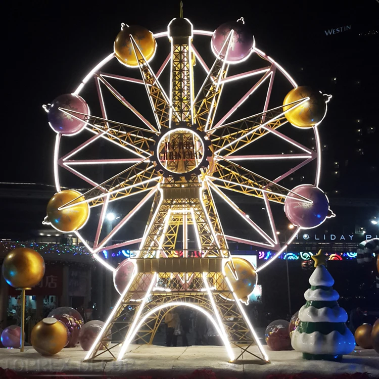 

Hot Sale LED Peacock Ferris Wheel Light extra Large Christmas Decorations Outdoor