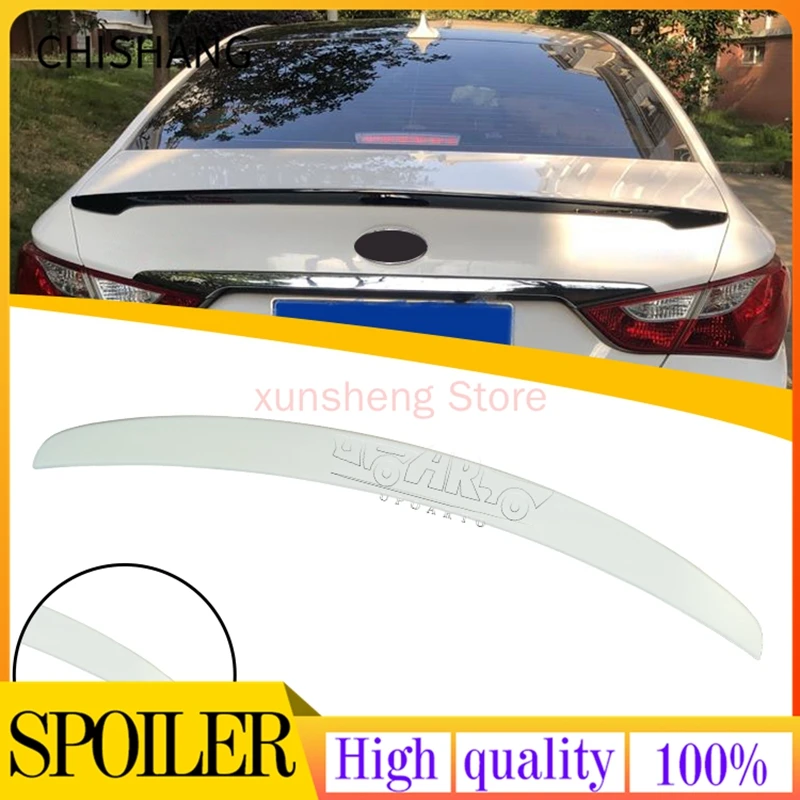 Professional Car Spoilers Manufactory ABS Glossy black Rear Lip Spoiler For Hyundai Sonata 8 YF 2011 2012 2013 2014 