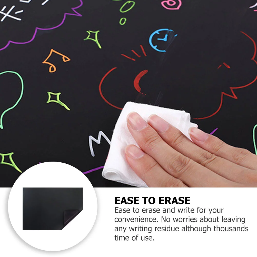 Imagem -03 - Magnetic Blackboard Dry Apagar Frigorífico Adesivos Papelaria Escritório Atração Geladeira Dicas Pads Peel e Criança