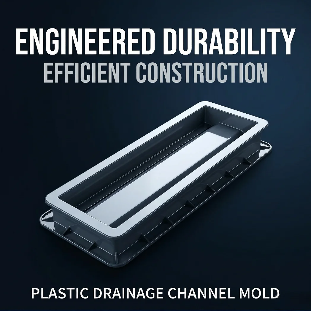 Concrete Drain Cover Mold, Thickened Reusable U Channel Form, Plastic Gutter Mold for Road & Landscape Project, Precision Size