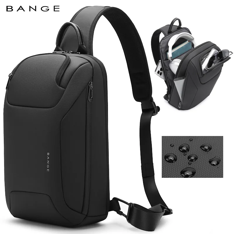 BANGE New Men Shoulder Bags Crossbody Fanny Packs Luxury Waist Pack Bag Sling Men's Shoulder Bags Crossbody Outdoor Cycling Bag