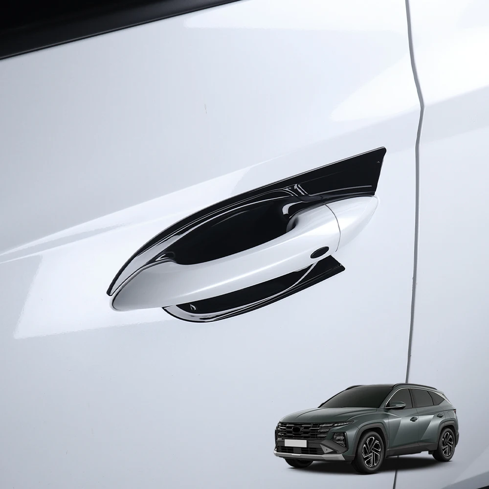 

4PCS Black Exterior Outer Door Bowl Cover Trim For Hyundai Tucson NX4 2022-2026 Accessories LHD/RHD