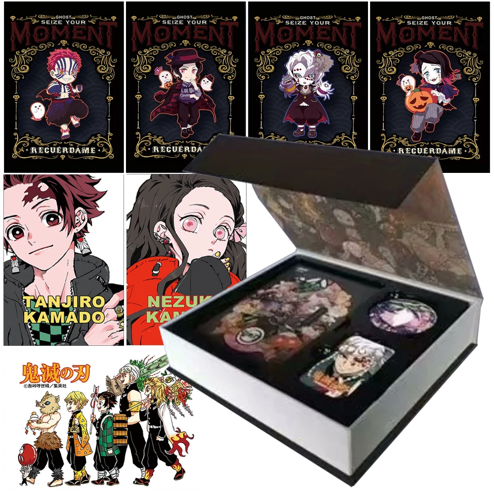 

Коллекционная карта «Убийца демонов», черно-белый тон, креативная линия, цветная бумажная карта, поощряющая детские рождественские подарочные игрушки