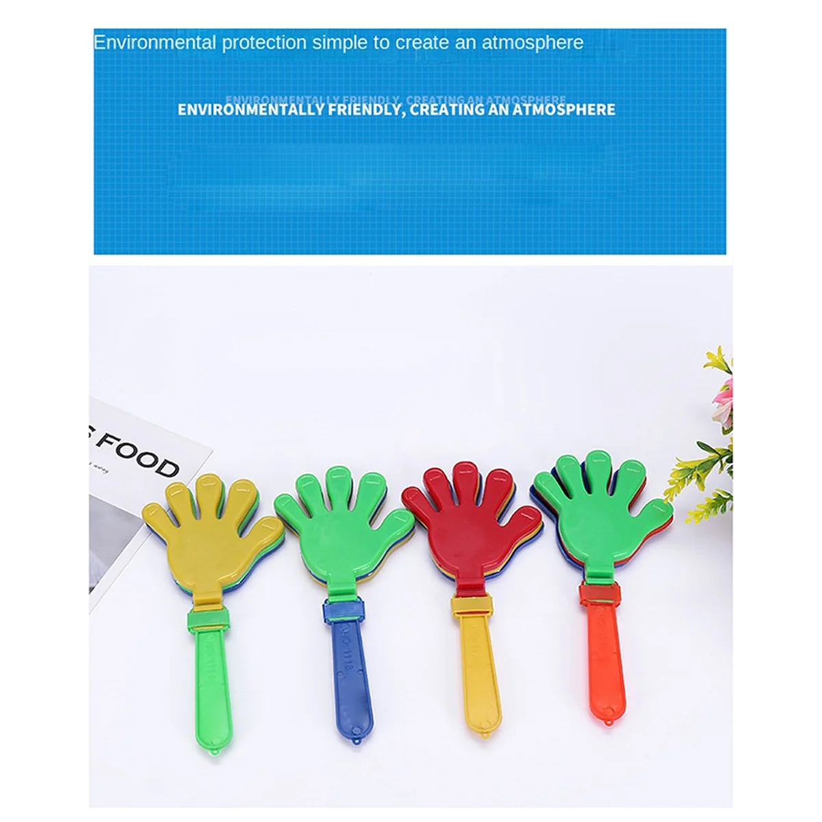 Cheerleading Cheering Clapping Props Plastic Clapping Props Clapping Hands (Random Colors)