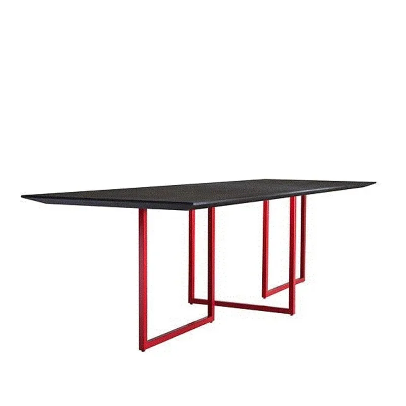 Minimalist solid wood desk, creative rectangular conference table, simple and light luxury