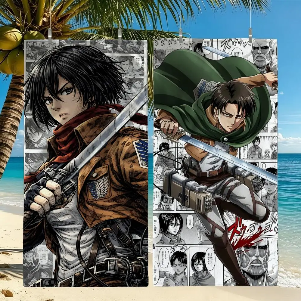 Anime A-Attack on Titan Towel Towel Beach Towel Oversized Quick Dry Towel Absorbent Soft Swim BeachTowels for Men Women