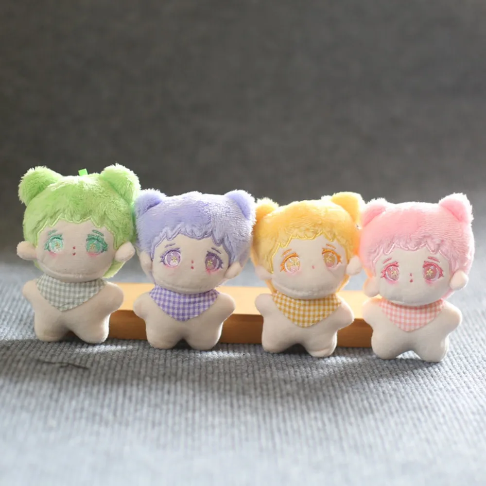 Plush Keyring Star Dolls Cotton Doll Pendant 11cm Mini Idol Doll Plush Keychain Stuffed Exquisite Cotton Doll Keychain Fans Gift