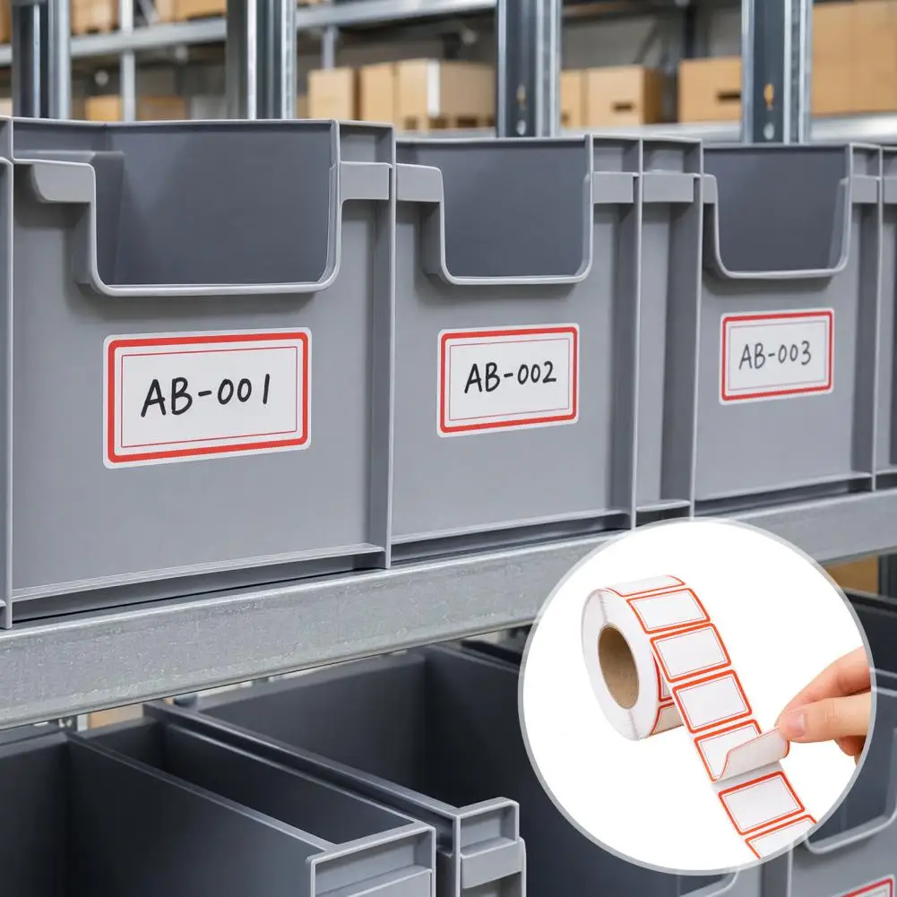1000Pcs Removable Label Stickers Color Coding Self-Adhesive Name Tags for Organization Red & Blue Labels for File Folder Shelf