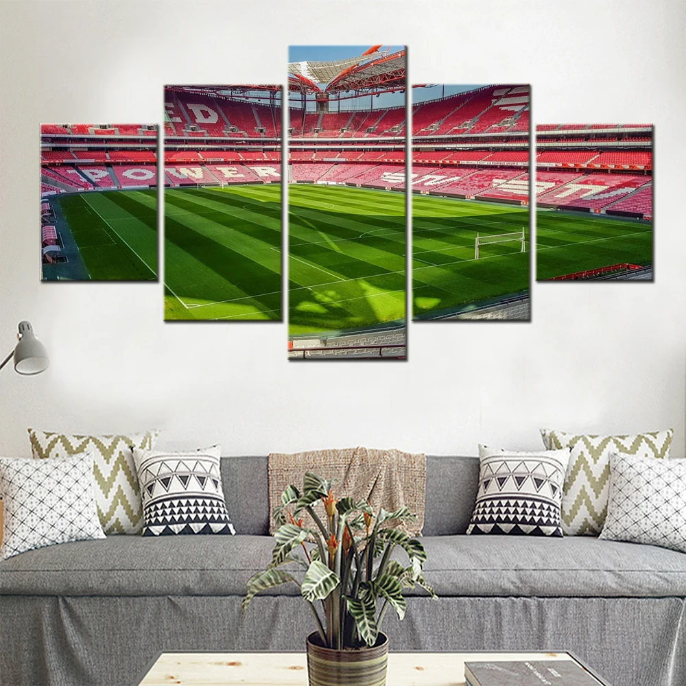 Modern 5 Pieces Canvas Wall Arts Lutz Benfica Stadium Home Decor Painting Picture Living Room Poster Print Bedroom Mural Artwork