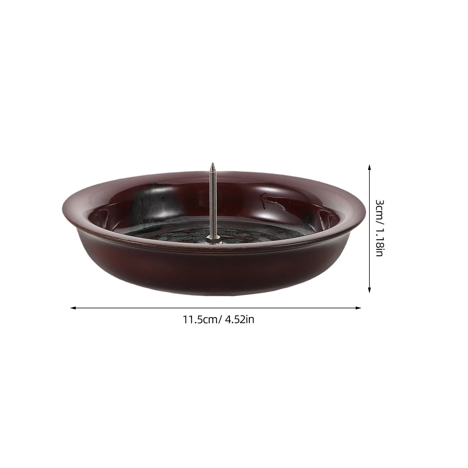 Ceramic Moxa Stick Tray 11.5cm Fixed Holder Base Ash Plate Stable Burning Ceramic Herbal Moxibustion Support Tray
