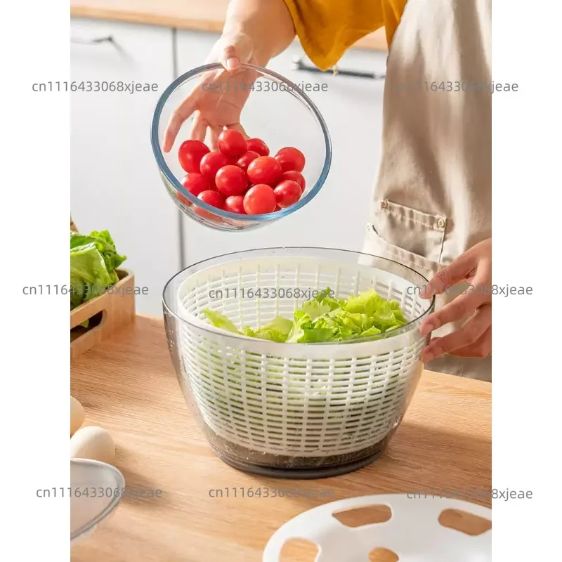 Electric vegetable dehydrator, fruit drain basket, dryer, household vegetable wash basin, salad dehydrator, throw basin