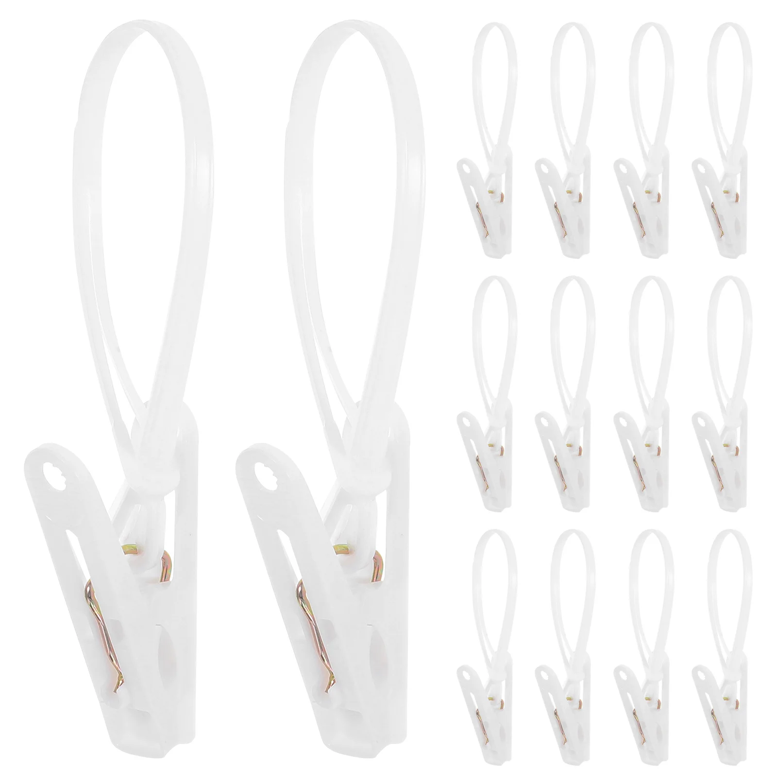 

60Pcs Windproof Clothesline Clips Plastic Portable Rope Buckle for Travel Balcony Drying Socks Towels Underwear