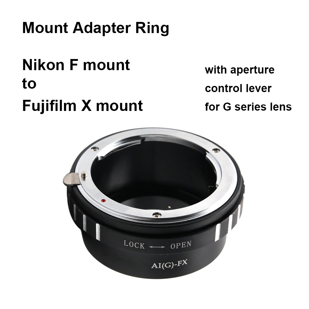 Nik(G)-FX For Nikon F mount lens - Fujifilm X Mount Adapter Ring Nikon-X Nik-X AI(G)-FX for Nikon G series lens for XT XE XS XH