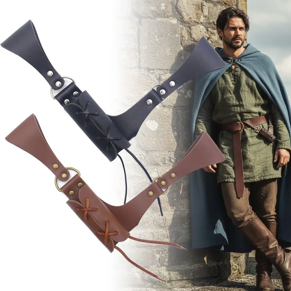 Durable PU Leather Medieval Sword Holder Cosplay Vintage Knight Sheath Scabbard Retro Sword Strap