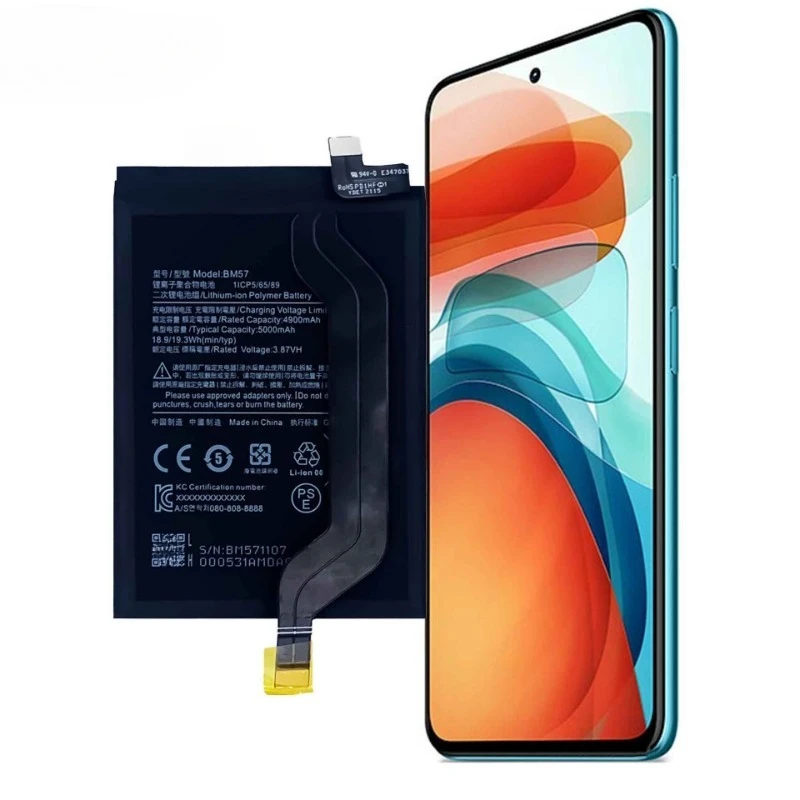 2025 Year High Quality Mobile Phone Battery BM57 5000mAh for Xiaomi Poco X3 GT Note 10Pro Replacement Phone Batteries  Bateria