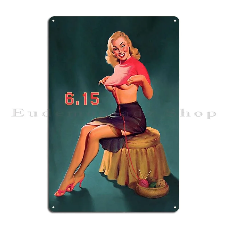 6 15 Pin Up Girl Metal Plaque Poster Club Printing Design Designing Cinema Tin Sign Poster