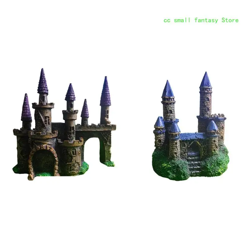 

R3MA Aquarium Handicraft Castles Figurine Crafts Decoration FishTank Supplies Sea Art Crafts Decorations Fish Toy