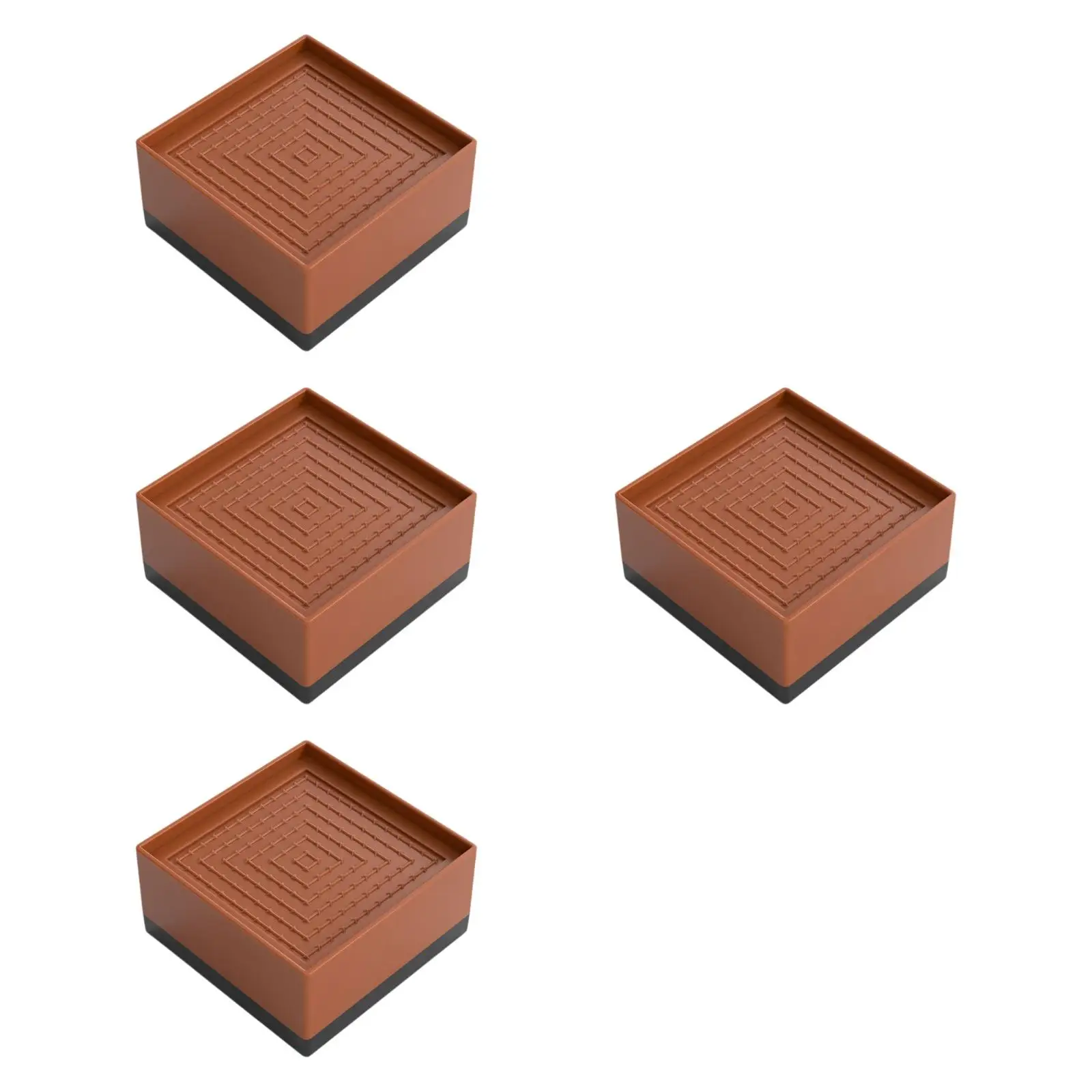 4Pcs Bed Risers Stackable Washing Machine Foot Pads Furniture Lifts Feet Accessories for Desk Chair Bookshelf Couch Frame Bed