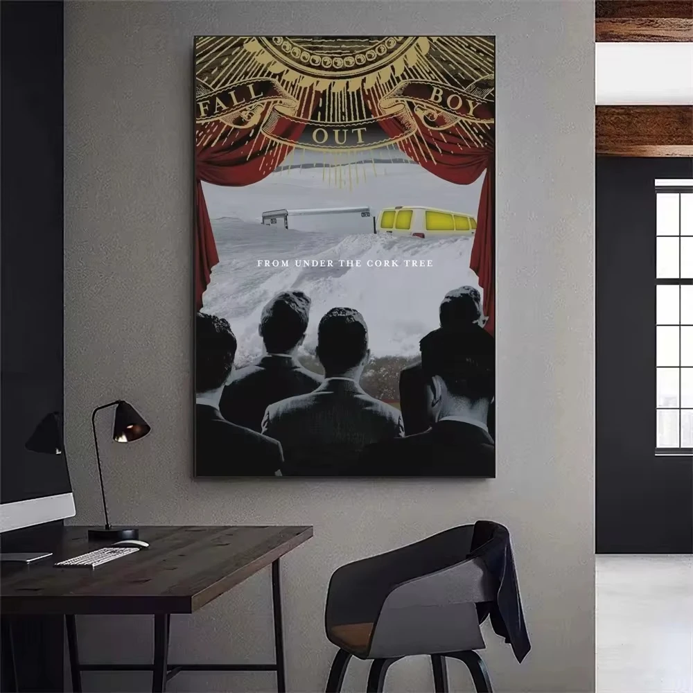 Fall Out Boy Band Poster Gallery Canvas Printing Self Adhesive Home Decor Decoration Wall Decals Living Room Sticker