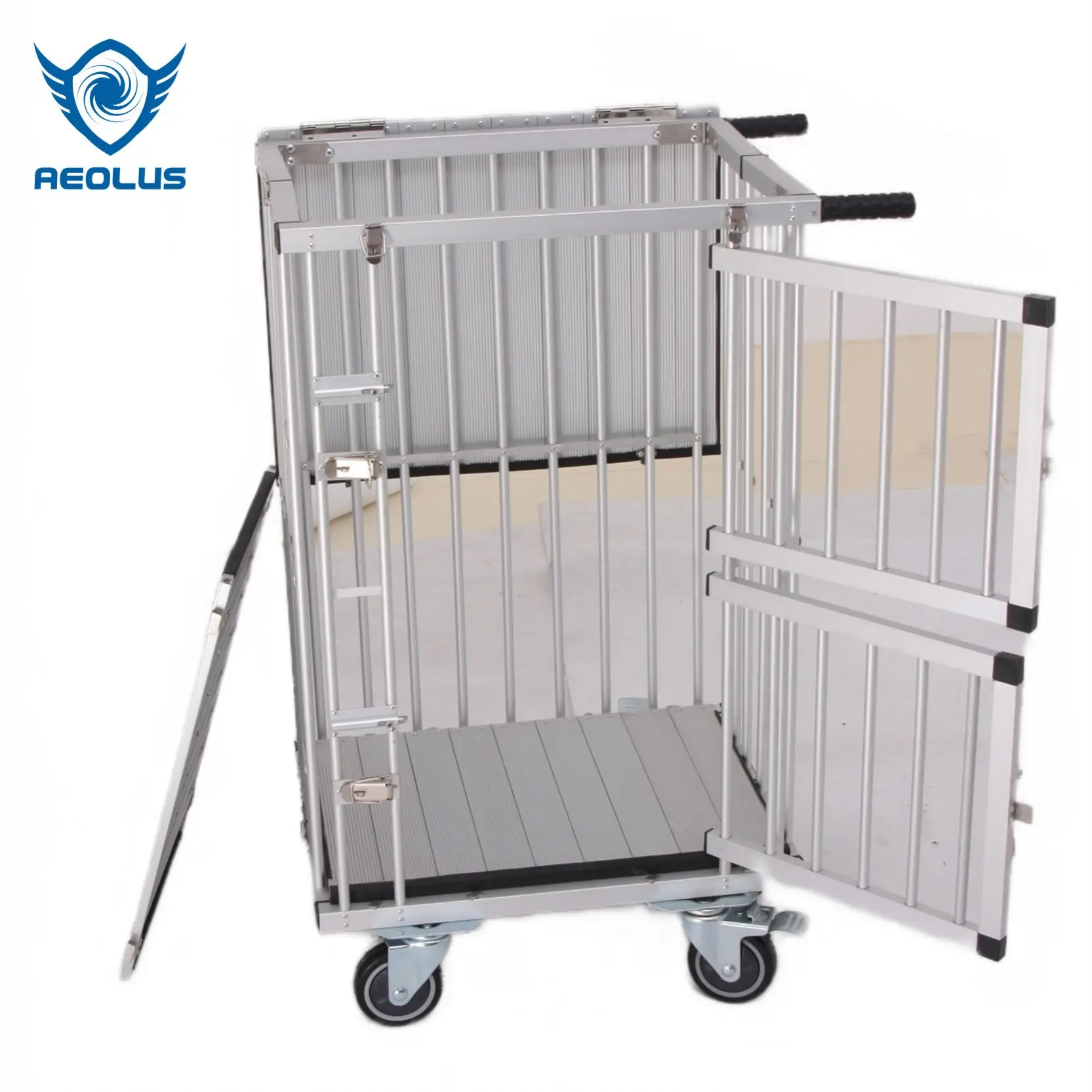 Pet Supplies Foldable Dog Kennel Aluminum Frame Display Rack for Store