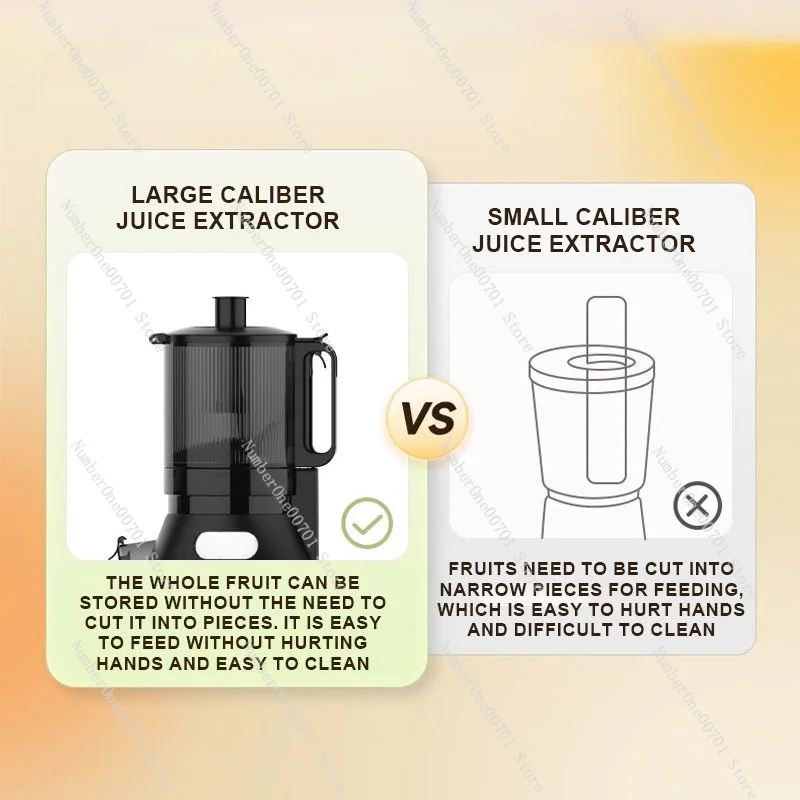 14cm Big Mouth Slow Juicer, 150W Cold Press Vegetable Fruit Juice Extractor with Auto Pulp Separation, EU Plug