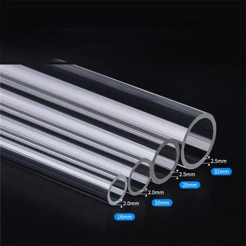 1 個 Naxilai アクリルプレキシガラスチューブラウンド透明パイプ水槽水族館ラウンド水道管