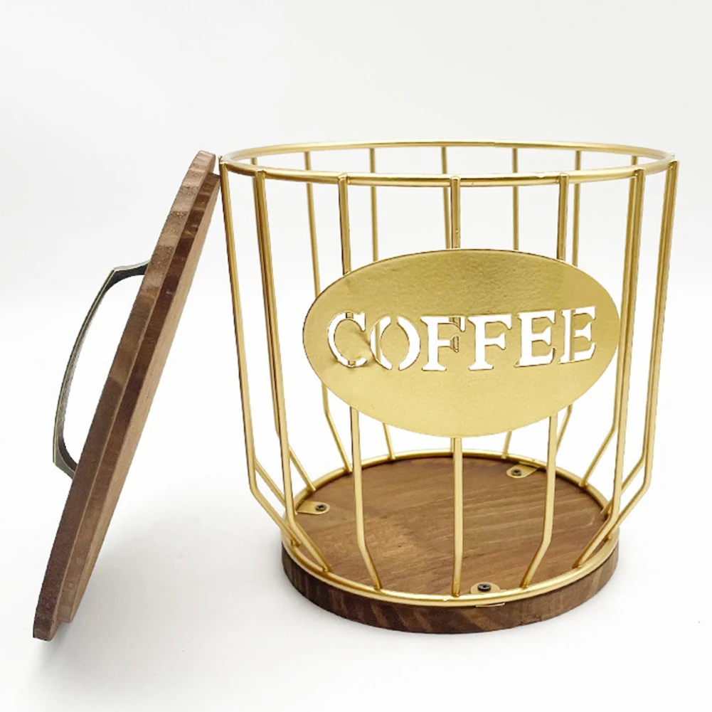 H-W Ausgehöhlter Kaffeekapsel-Aufbewahrungskorb, Obst-Kaffeepad-Organizer, Halter für Zuhause, Café, Hotel