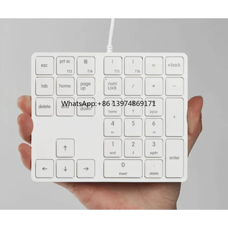 Wired USB 34 Keys Numeric Keypad External Number Pad with Mute Shortcut Keys for Laptop Desktop PC