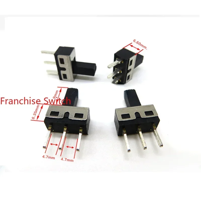 10PCS Slide Switch SS-12D10G9 3 Feet 2 Gears High Current 3A2A125V Toggle  With Certification