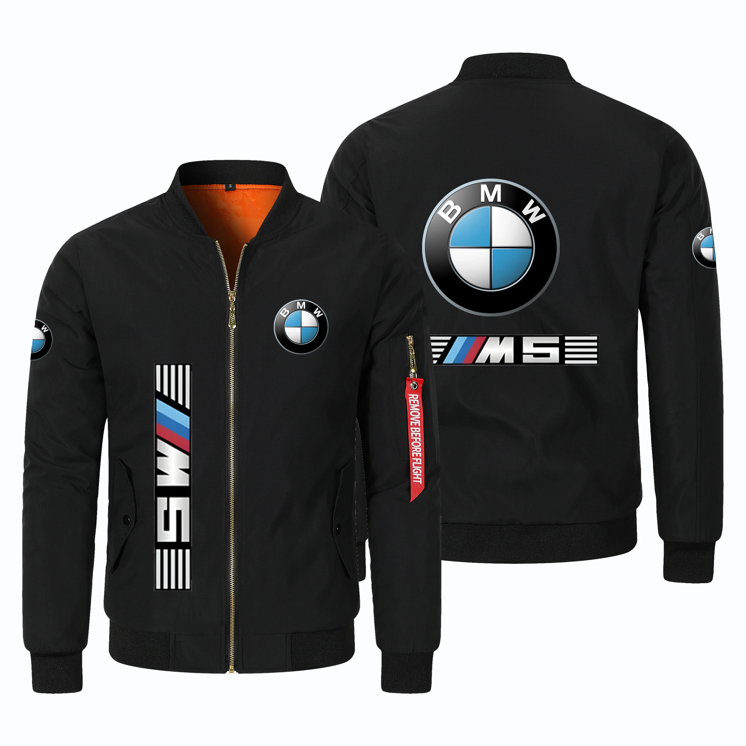 2025 New Casual Simple BMW Velvet Jacket Men's BMW Jacket Outdoor Sports Motorcycle Zipper Jacket Motorcycle Racing Clothing